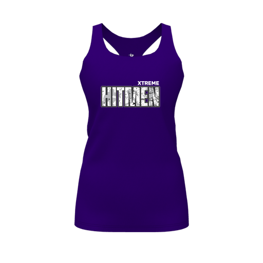 [FT0TRBPP-FYS-LOGO2] Decker Racerback Tank Top (Female Youth S, Purple, Logo 2)