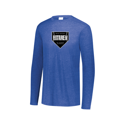 [3075.U55.XS-LOGO1] Decker Men's Tri-Blend T-Shirt - Long Sleeve (Adult XS, Royal, Logo 1)