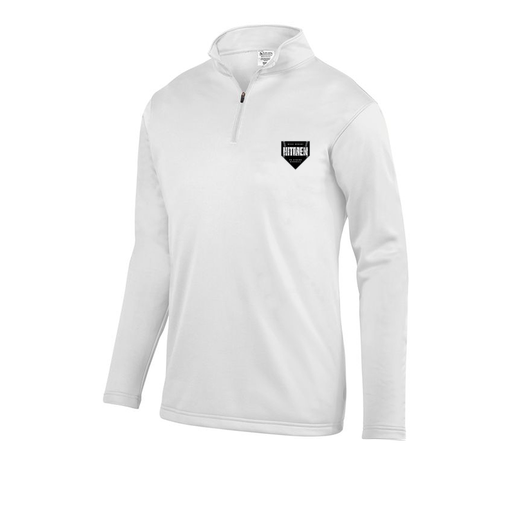 [FOLQFFWH-AS-LOGO1] Decker Men's FlexFleece 1/4 Zip (Adult S, White, Logo 1)