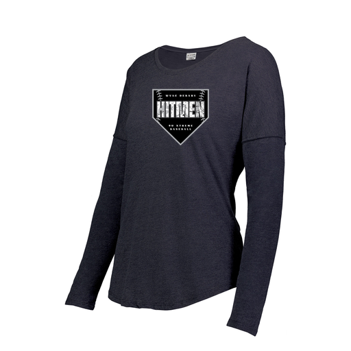 [FTLCUBNV-FAS-LOGO1] Decker Women's Tri-Blend T-Shirt - Long Sleeve (Female Adult S, Navy)